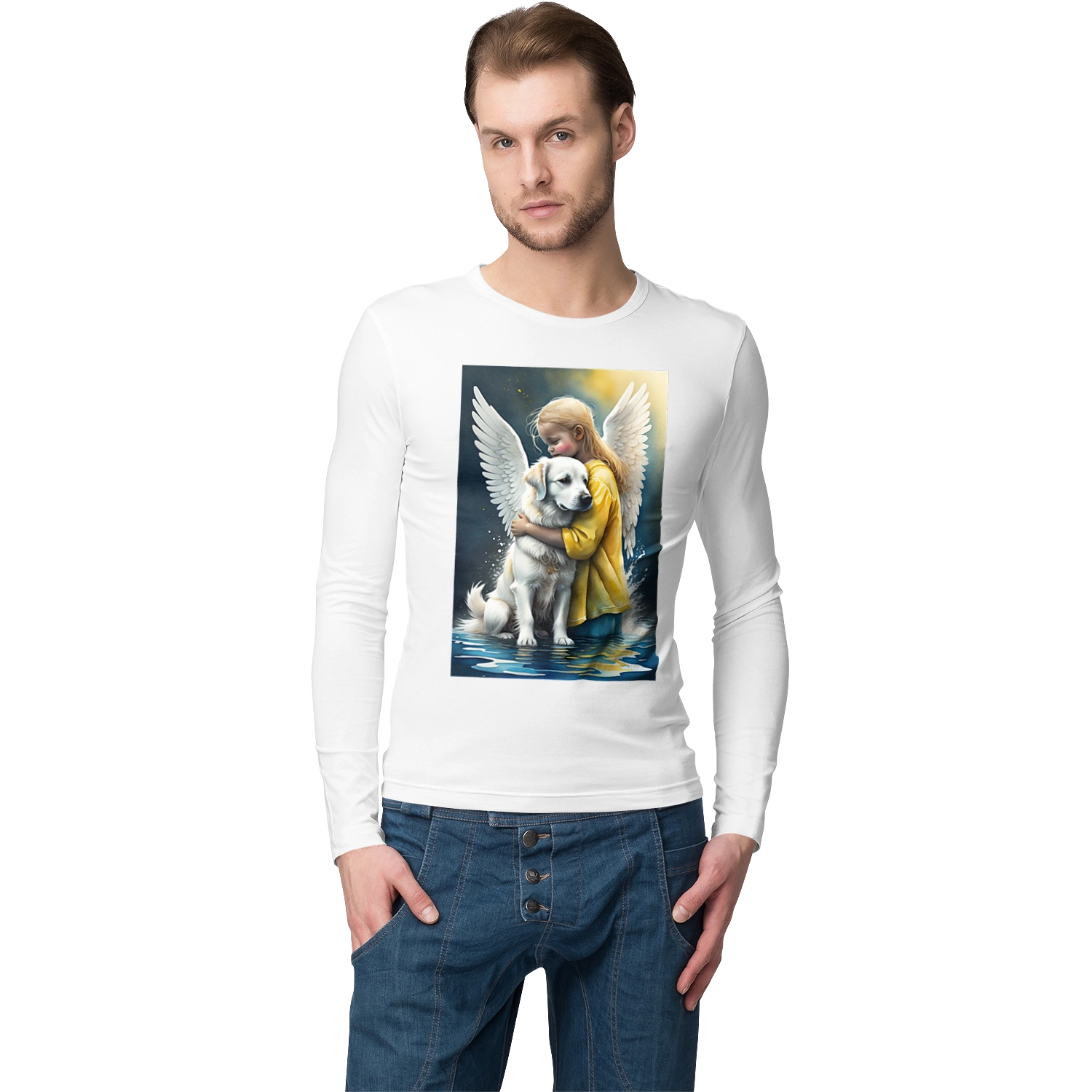 Girl and dog angel [memorial to dead animals]