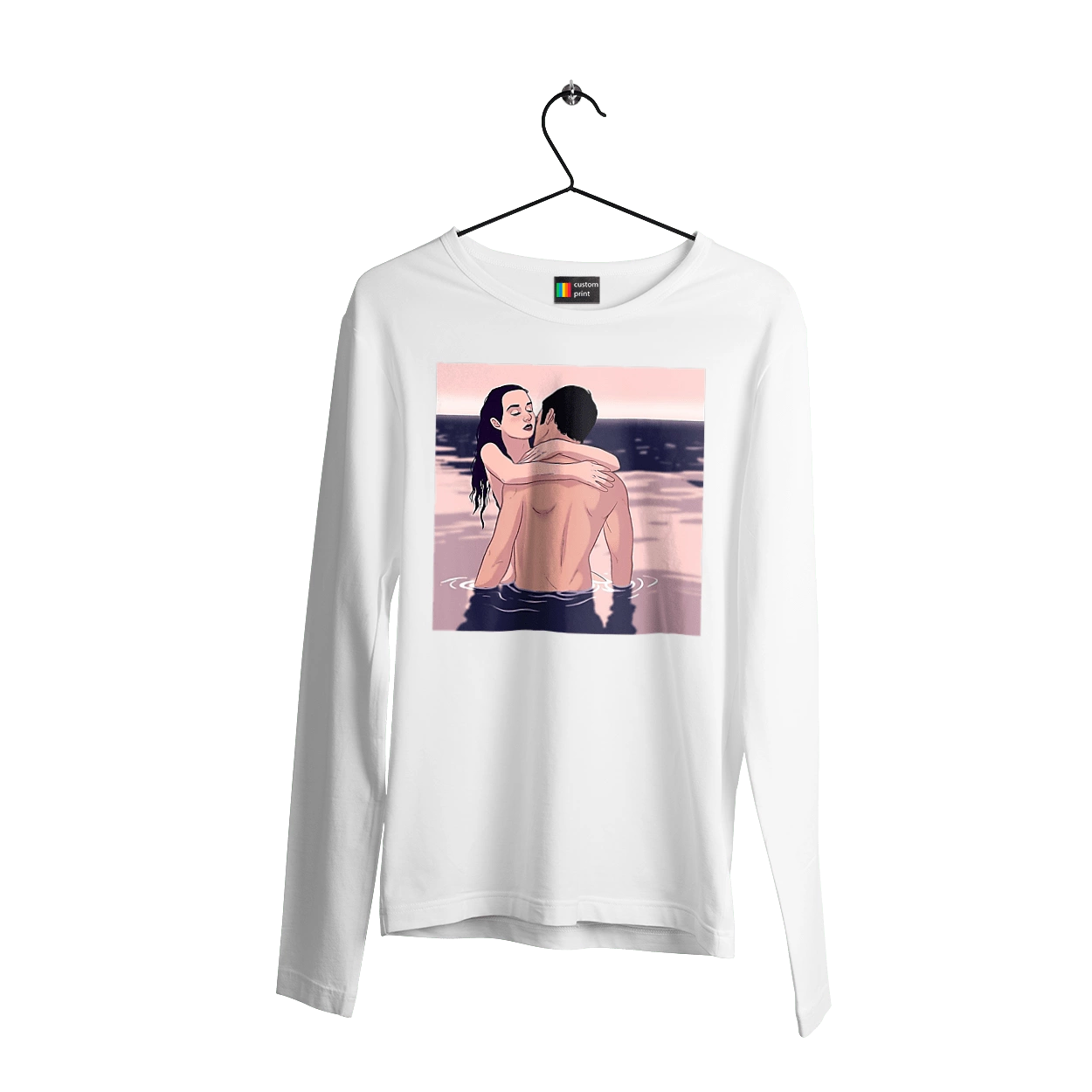 Парочка Обнимается В Реке