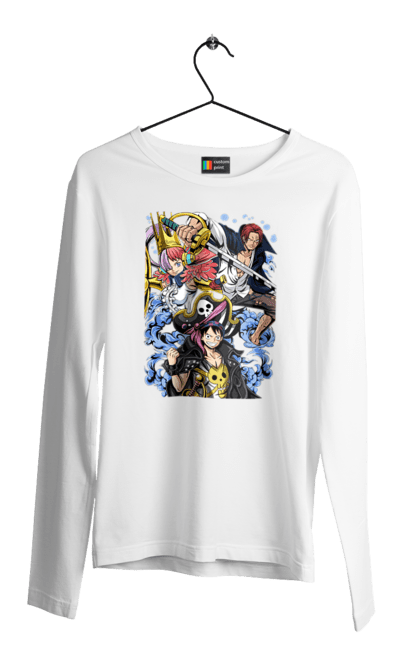 Men's longsleeve with prints One Piece Luffy. Anime, luffy, manga, monkey de luffy, one piece, pirates. 2070702