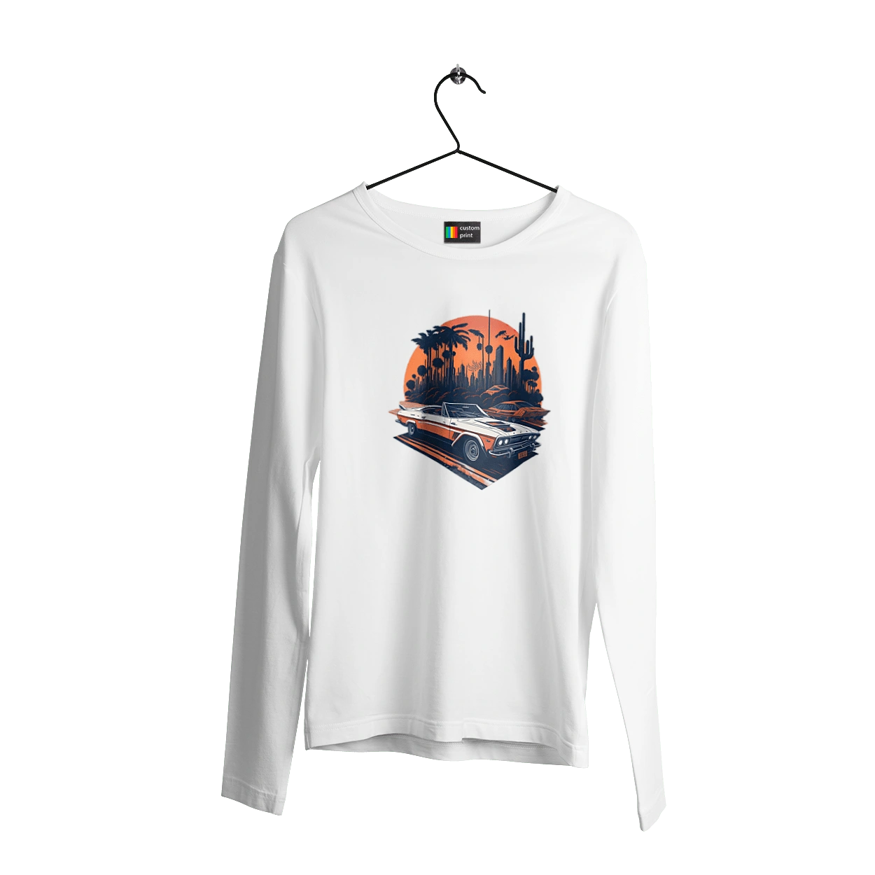 Beautiful car at sunset