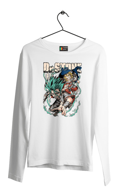 Men's longsleeve with prints Dr. Stone Senku and Ryuusui. Anime, dr. stone, ishigami, manga, ryuusui, ryuusui nanami, senku, senku ishigami. 2070702