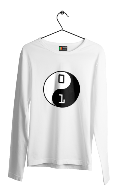 Чоловічий лонгслів з принтом "Інь Янь". Angular, c, css, html, it, javascript, jquery, php, python, react, svelt, vue, айтишник, айті, гумор, код, кодувати, прогер, програміст, програмісти, ти ж, ти ж програміст, тиж програміст. 2070702