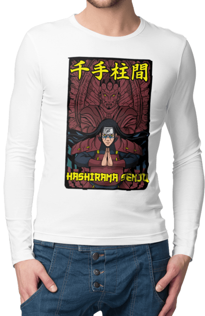 Чоловічій лонгслів з принтом "Наруто Хасірама". Hashirama, hashirama senju, hokage, naruto, аніме, манга, наруто, хасірама, хасірама сенджу, хокаге. 2070702