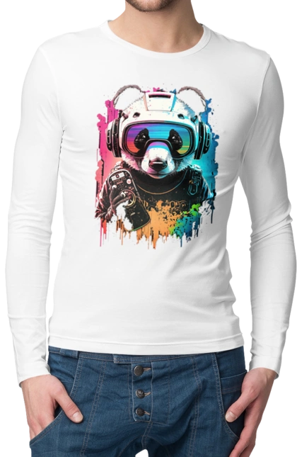 Панда в VR шлеме