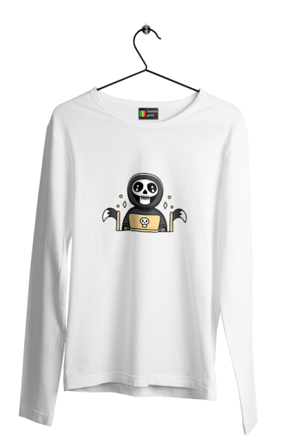 Men`s longsleeve with prints Dark rozrobnik programmer. Ah ti, brain, bug, computer, de bug, death, gamer, geek, gras in squid, hik, laptop, linux, php, prank, programmer, rosrobnik, smishne, smіkh. 2070702