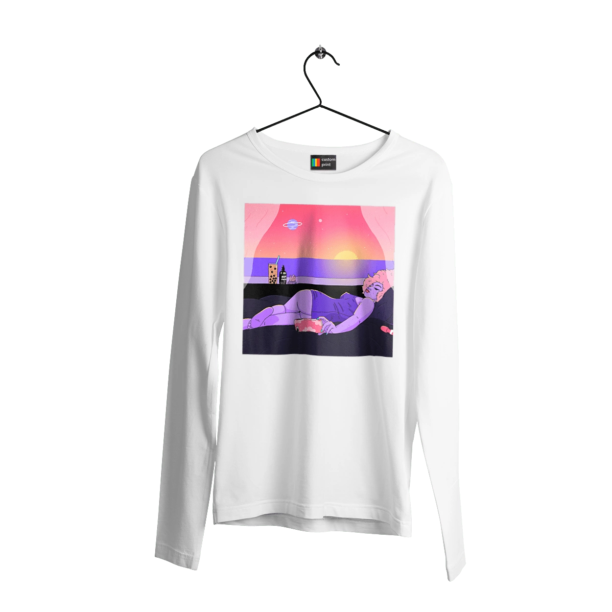 Purple Girl On Vacation