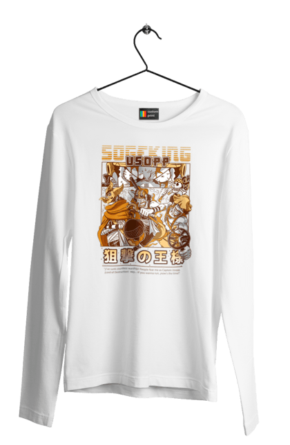 Men's longsleeve with prints One Piece Usopp. Anime, manga, one piece, sniper, straw hat pirates, usopp. 2070702