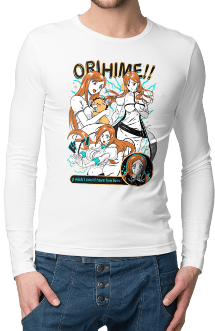 Чоловічій лонгслів з принтом "Бліч Іноуе Оріхіме". Anime, bleach, manga, orihime inoue, аніме, бліч, іноуе оріхіме, манга. 2070702