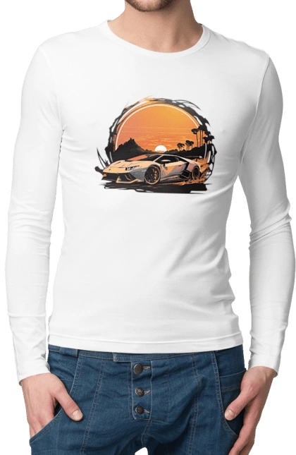 Lamborghini at sunset