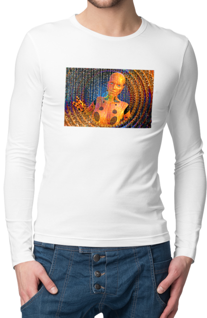 Чоловічий лонгслів з принтом "Штучний інтелект". Айті, айтішник, гик, жінка, знання, інженер, інтелект, кібер, кібернетика, кіборг, код, комп, комп`ютерник, кристал, машинне навчання, мікросхема, мозок, портрет, програміст, професіонал, професія, розробник, розум, хакер, чіп, штучний інтелект, штучний розум. 2070702