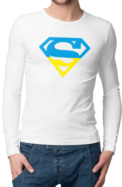 Men`s longsleeve with prints Ukraine super. Super, symbolism, ukraine. 2070702