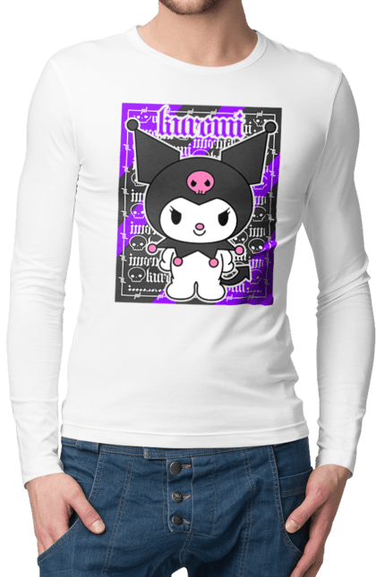 Men's longsleeve with prints Hello Kitty Kuromi. Anime, character, hello kitty, kuromi, my melody, sanrio. 2070702