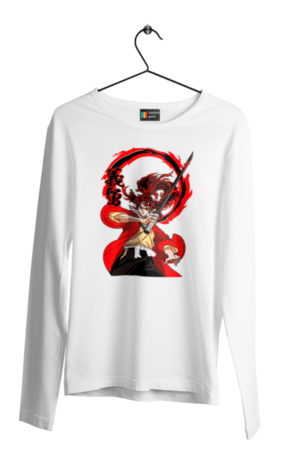 Men's longsleeve with prints Demon Slayer Yoriichi Tsugikuni. Anime, demon slayer, manga, tsugikuni, yoriichi, yoriichi tsugikuni. 2070702