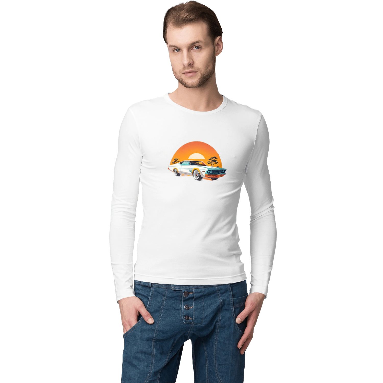 Красивая машина на закате