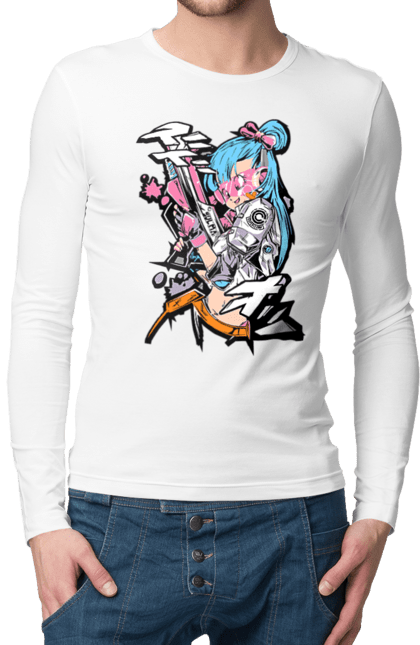 Men's longsleeve with prints Dragon Ball Bulma. Anime, bulma, dragon ball, goku, manga, tv series, vegeta. 2070702