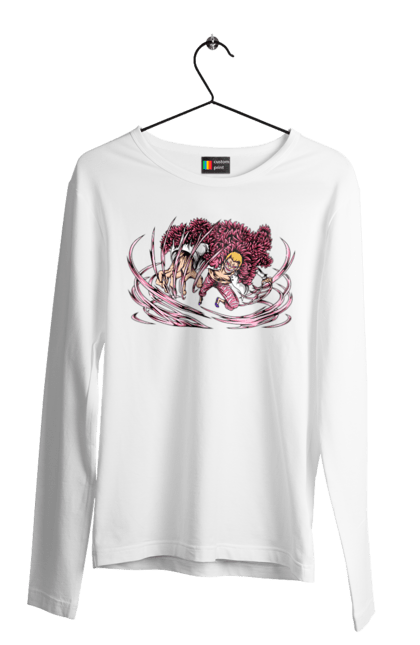 Men's longsleeve with prints One Piece Donquixote Doflamingo. Anime, donquixote doflamingo, heavenly yaksha, manga, one piece, straw hat pirates. 2070702