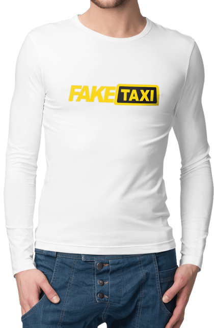 Чоловічій лонгслів з принтом "Fake taxi". Fake taxi, porn hub, зсу, порно хаб, порнохаб, прапор, приколы, фак такси, фак таксі, фейк такси. futbolka.stylus.ua