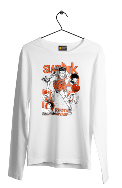 Men's longsleeve with prints Ryota Miyagi. Anime, basketball, comedy, manga, ryota miyagi, school, shonen, slam dunk, sports anime. 2070702