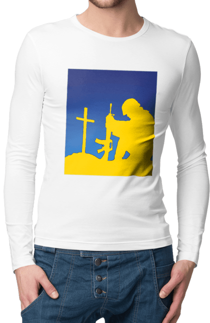 Чоловічий лонгслів з принтом "Патріот". Патриот, патриотизм, победа, свобода, украина, украинец. 2070702