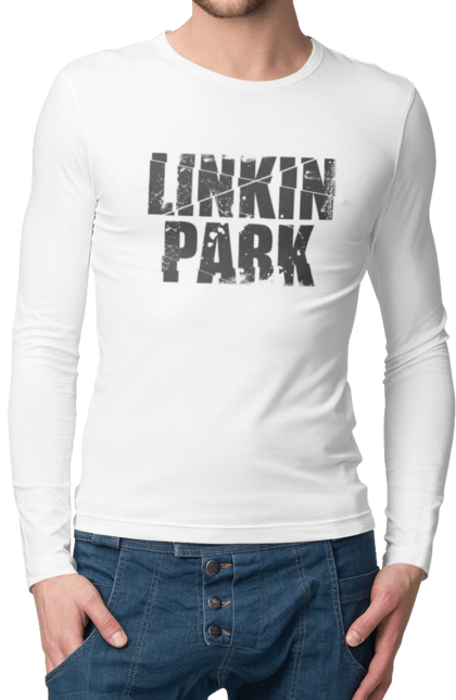 Чоловічій лонгслів з принтом "Лінкін Парк". Linkin park, rock, альтернативний метал, альтернативний рок, альтернативный рок, лінкін парк, музика, ню метал, реп метал, рок, рок група. KRUTO.  Магазин популярних футболок