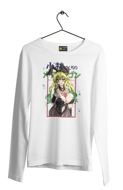 Men's longsleeve with prints Miss Kobayashi's Dragon Maid Lucoa. Anime, dragon, lucoa, manga, quetzalcoatl, quetzalcoatlus. 2070702