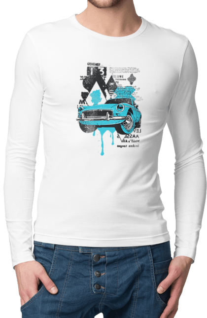 Чоловічий лонгслів з принтом "Авто". Круті, купити, мужская, новинка, розпродаж, самые популярные, свитшот женский, свитшот мужской. 2070702