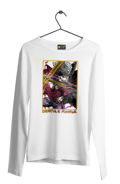 Men's longsleeve with prints One Piece Dracule Mihawk. Anime, dracule mihawk, manga, mihawk, one piece, straw hat pirates. 2070702