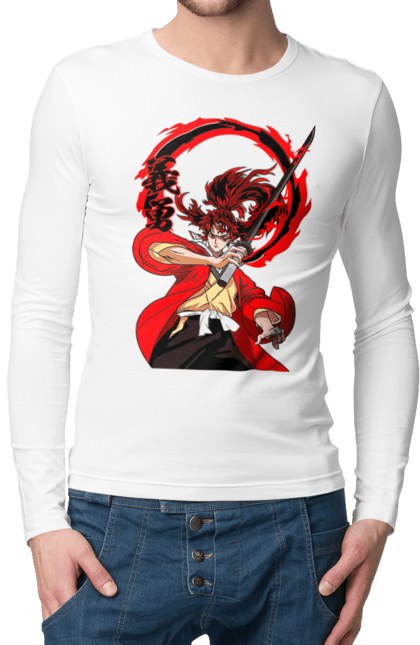 Men's longsleeve with prints Demon Slayer Yoriichi Tsugikuni. Anime, demon slayer, manga, tsugikuni, yoriichi, yoriichi tsugikuni. 2070702