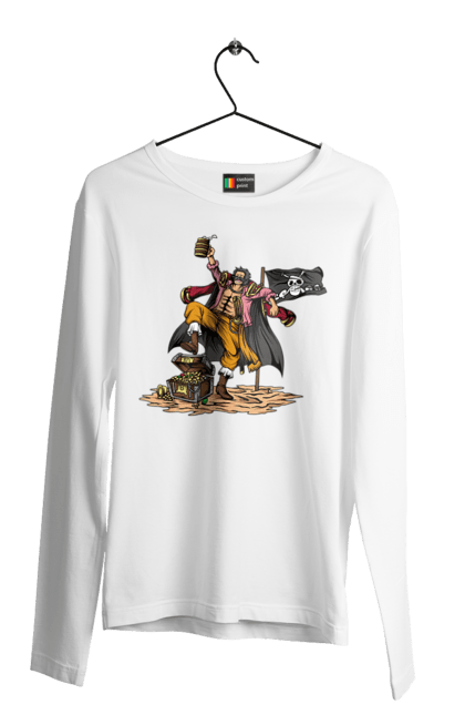 Men's longsleeve with prints One Piece Gol D. Roger. Anime, gol d. roger, gold roger, manga, one piece, straw hat pirates. 2070702