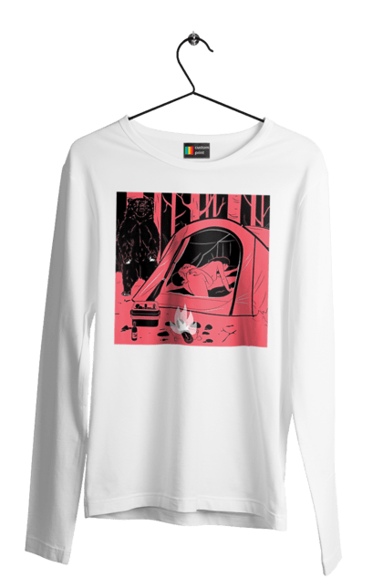 Men`s longsleeve with prints 69 In The Tent. 69, bear, forest, sex, tent. 2070702