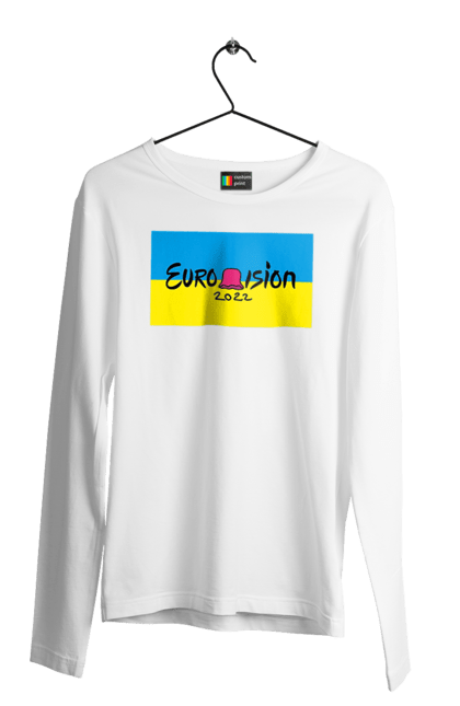 Чоловічий лонгслів з принтом "Євробачення за KALUSH Orchestra". Kalush orchestra, stefania, азов, врятувати азовсталь, врятувати захисників азовсталі, євробачення, звільнити, маріуполь, наші захисники, перемога, свобода. 2070702