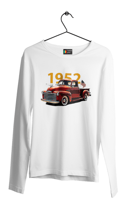 Men's longsleeve with prints Chevrolet 3100. Auto, car, chevrolet, chevrolet 3100, pickup, truck. 2070702