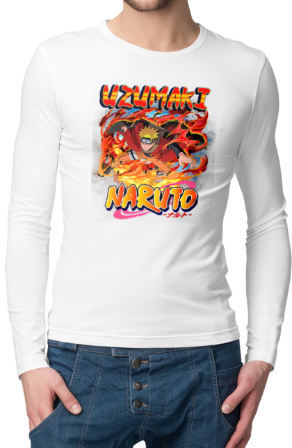 Men's longsleeve with prints Naruto. Anime, character, manga, naruto, ninja, tv series. 2070702