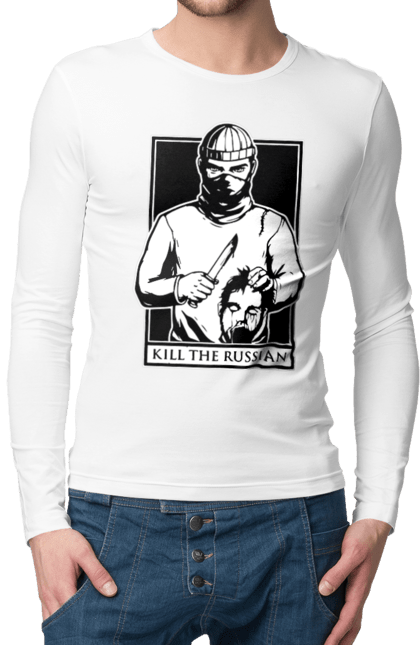 Men`s longsleeve with prints Kill the russian. Kill, kill the russian, kill the russian instagram, olx, russian, the. 2070702