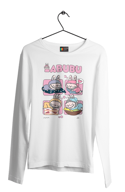 Чоловічий лонгслів з принтом "Сон Labubu". Labubu, weird cute, іграшки, лабубу. 2070702