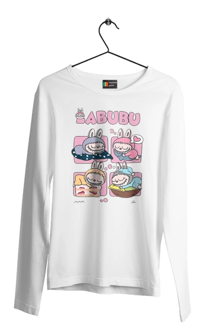 Чоловічий лонгслів з принтом "Сон Labubu". Labubu, weird cute, іграшки, лабубу. 2070702