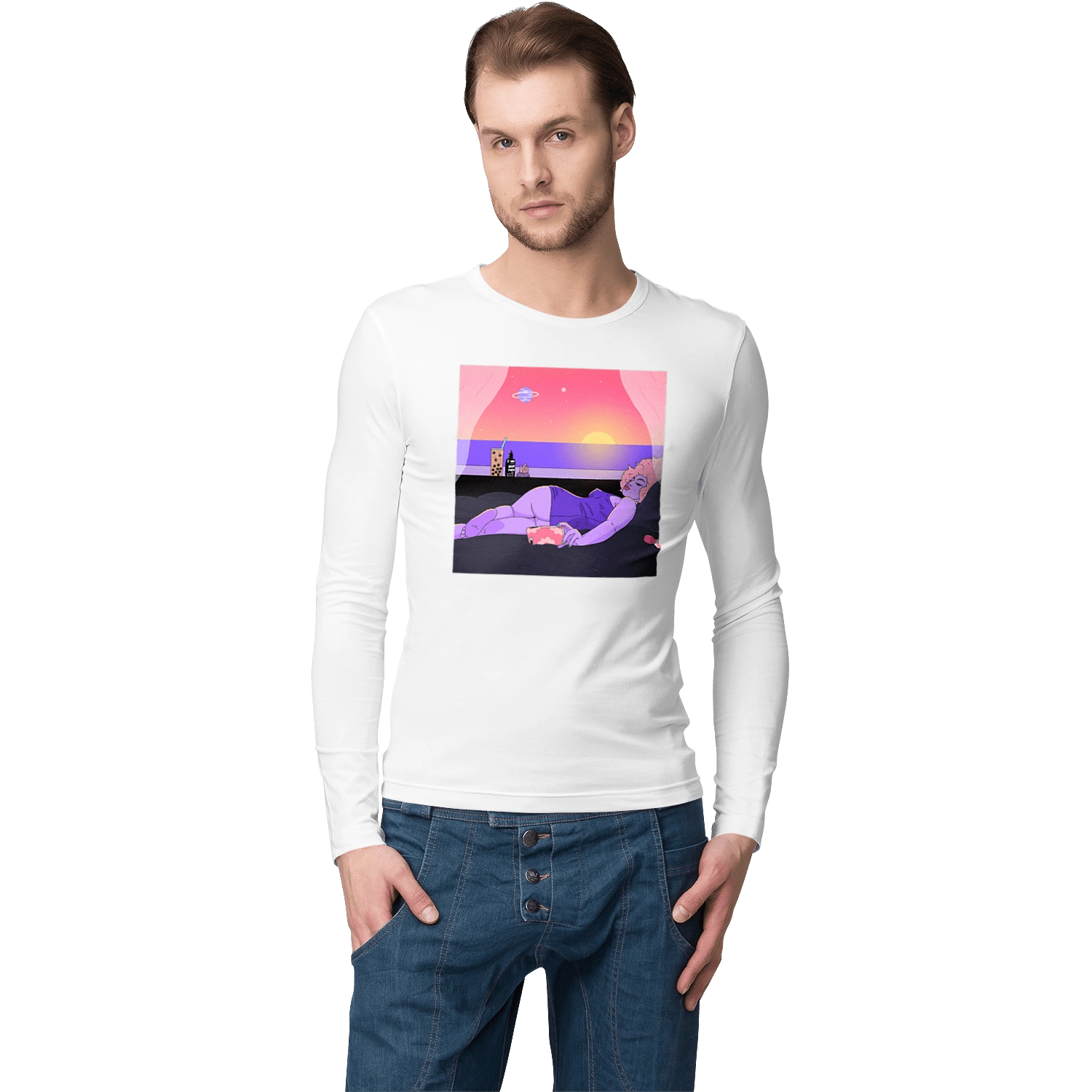 Purple Girl On Vacation