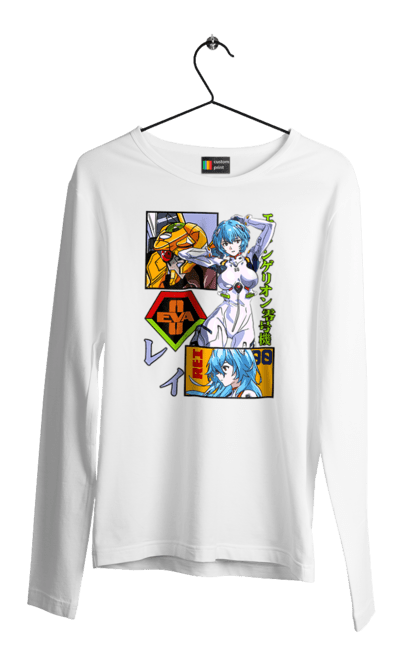 Men's longsleeve with prints Evangelion Rei. Anime, evangelion, eve, kaoru, manga, rei ayanami, shinji. 2070702