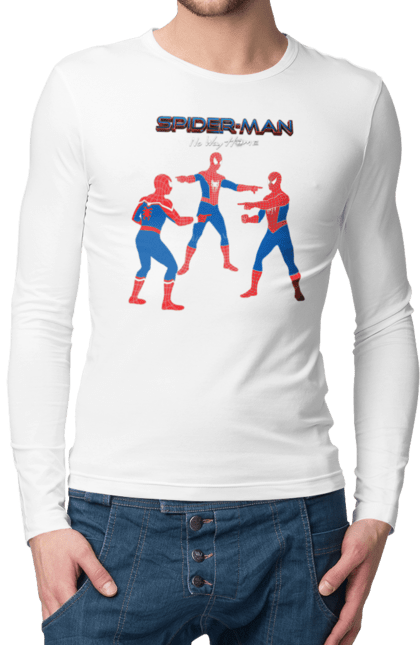 Чоловічій лонгслів з принтом "Людина павук". Комікс, людина павук, марвел, спайдермен, супергерой. futbolka.stylus.ua