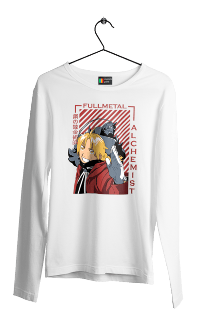 Men's longsleeve with prints Fullmetal Alchemist. Adventures, alphonse elric, anime, edward elric, fullmetal alchemist, light novel, manga, steampunk. 2070702