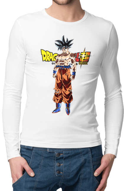 Чоловічій лонгслів з принтом "Перли дракона Сон Гоку". Dragon ball, manga, son goku, аніме, гоку, манга, перли дракона, сон гоку. 2070702