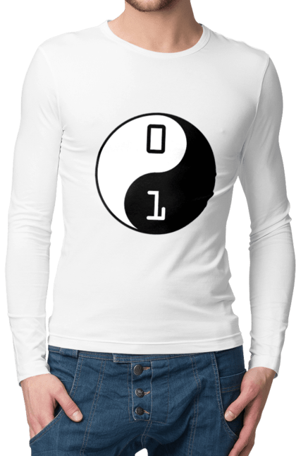 Чоловічий лонгслів з принтом "Інь Янь". Angular, c, css, html, it, javascript, jquery, php, python, react, svelt, vue, айтишник, айті, гумор, код, кодувати, прогер, програміст, програмісти, ти ж, ти ж програміст, тиж програміст. 2070702