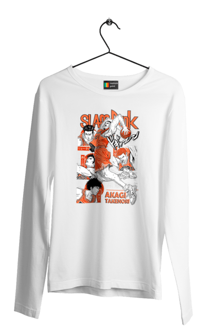 Men's longsleeve with prints Slam Dunk Takenori Akagi. Anime, basketball, comedy, manga, school, shonen, slam dunk, sports anime, takenori akagi. 2070702