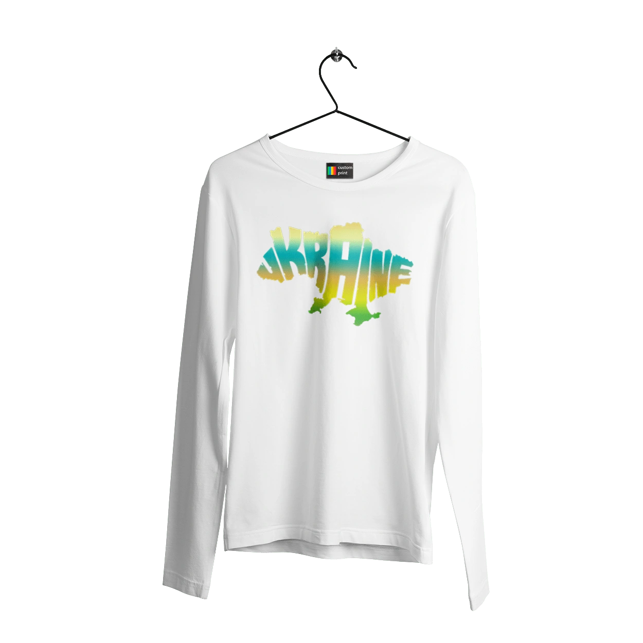 Ukraine silhouette colored