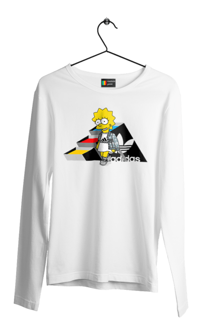 Чоловічій лонгслів з принтом "Adidas Ліса". Adidas, lisa, simpson, адідас, ліса, ліса сімпсон, мультсеріал, персонаж, серіал, сімпсон. 2070702