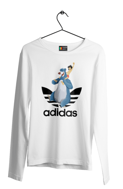 Чоловічій лонгслів з принтом "Adidas Мауглі". Adidas, mowgli, адідас, книга, книга джунглів, мауглі, мультфільм. 2070702