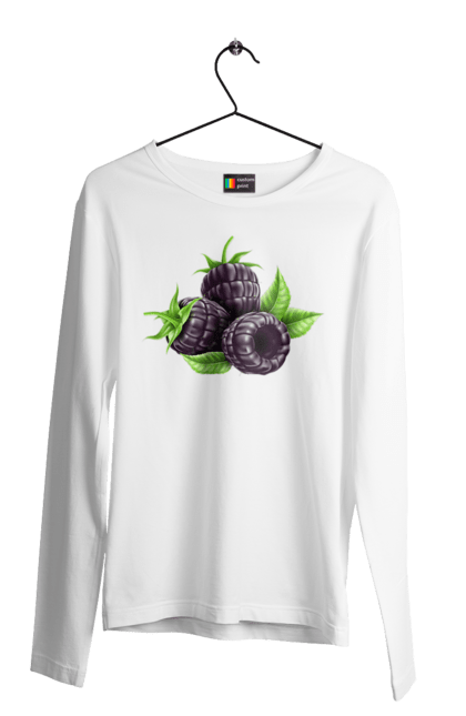 Чоловічий лонгслів з принтом "Ожина". Ожина, ягода. 2070702