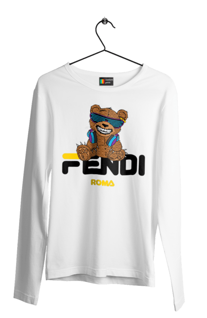 Men's longsleeve with prints Fendi. Bag, bear, brand, clothes, fashion, fashion house, fendi, italy, luxury, lvmh. 2070702