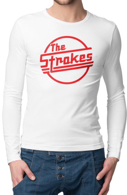 Мужской лонгслив с принтом The Strokes. Strokes, альтернативный рок, гаражный рок, группа, инди, инди-рок, музыка, постпанк-ривайвл, рок. 2070702