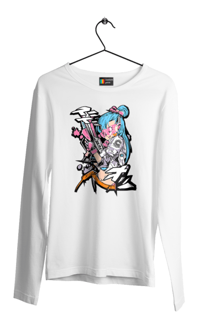 Men's longsleeve with prints Dragon Ball Bulma. Anime, bulma, dragon ball, goku, manga, tv series, vegeta. 2070702